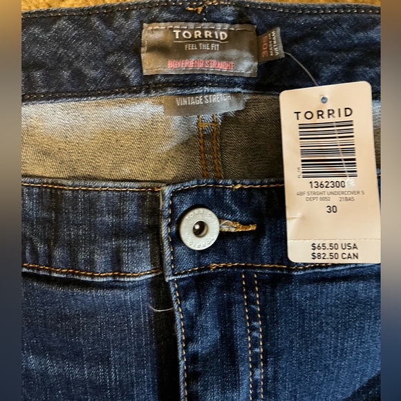 Torrid Boyfriend Straight Vintage Stretch Jeans size 30 short - Picture 7 of 10